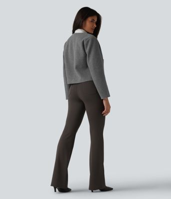 Round Neck Button Fly Work Jacket with Pockets