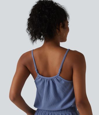 Wide Leg Casual Slip Jumpsuit with Pockets-Easy Peezy Edition