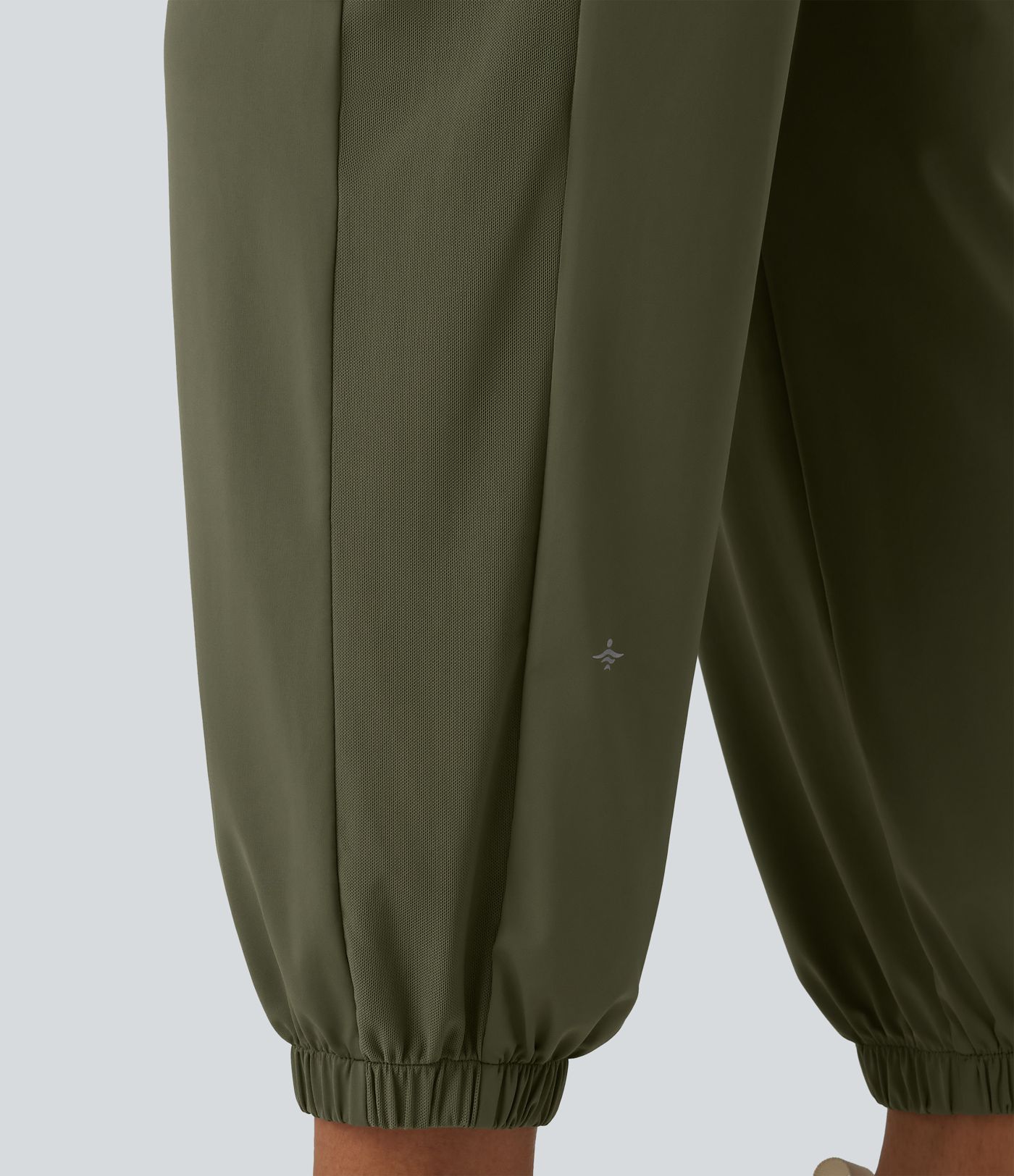 Pantalon de jogging de sport taille haute en maille contrastée respirante avec poches - Protection solaire UPF50+