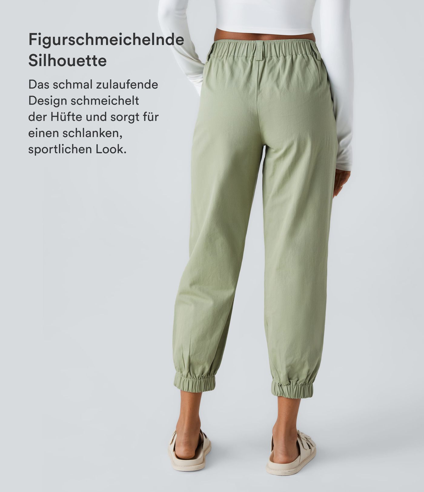 Lässige Jogginghose aus Baumwolle mit mittelhohem Bund, Knopfleiste, Reißverschluss und Seitentasche