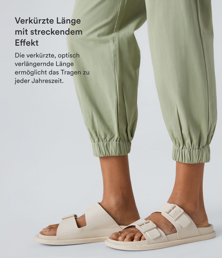 Lässige Jogginghose aus Baumwolle mit mittelhohem Bund, Knopfleiste, Reißverschluss und Seitentasche