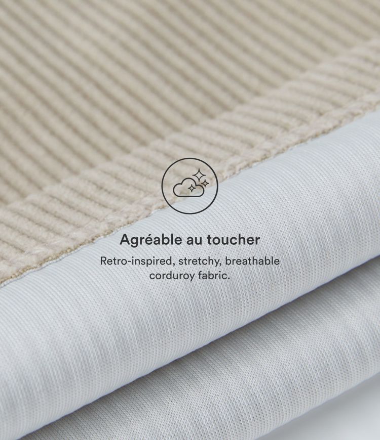 Pantalon velours côtelé de jogging décontracté à taille haute avec poches latérales
