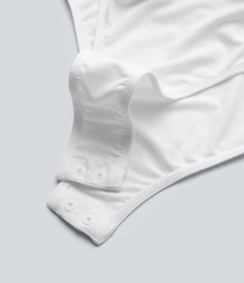 V Neck Sleeveless Work Bodysuit