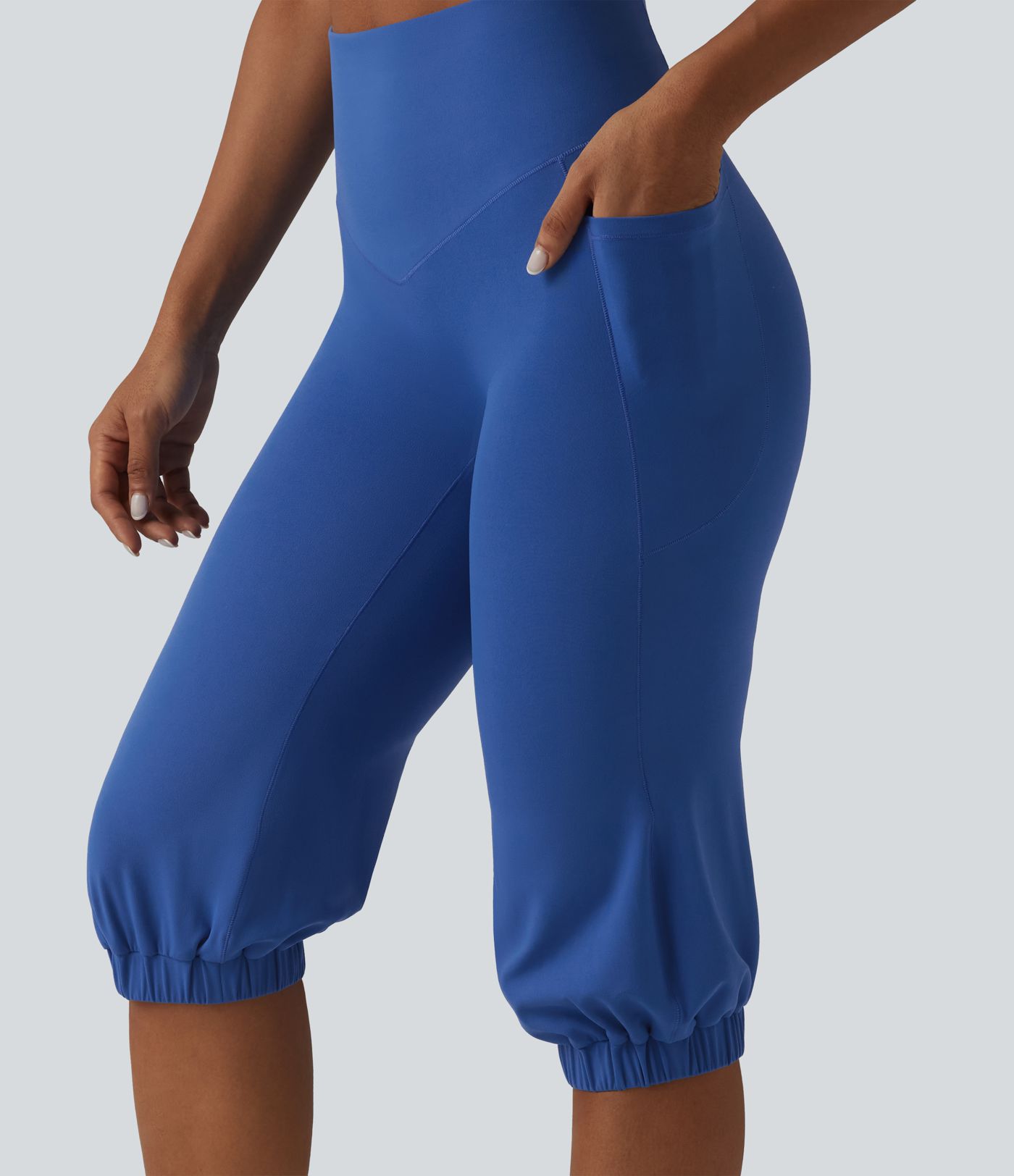 SoftlyZero™ High Waisted Tummy Control Pedal Pushers Dance Balloon Joggers with Pockets