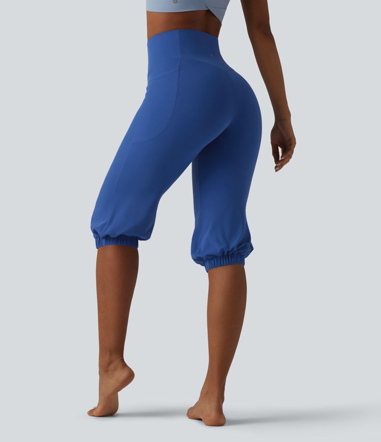 SoftlyZero™ High Waisted Tummy Control Pedal Pushers Dance Balloon Joggers with Pockets SoftlyZero™ High Waisted Tummy Control Pedal Pushers Dance Balloon Joggers with Pockets