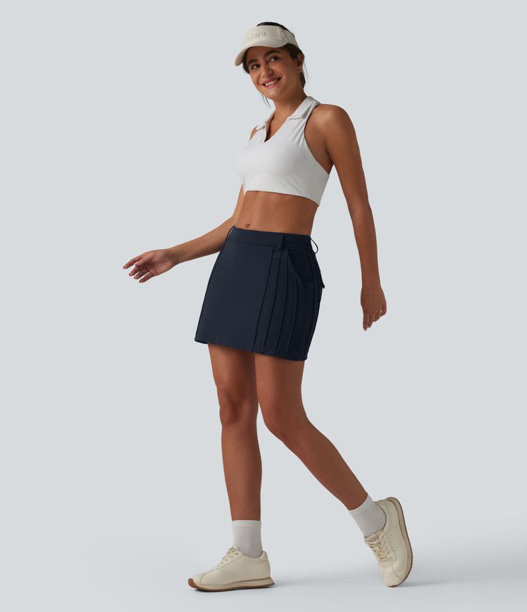 DayStretch Mid Rise 2-in-1 Mini Golf A-Line Skirt with Pockets