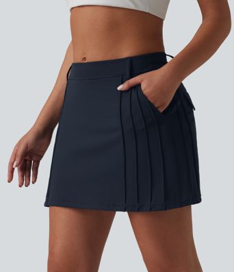 DayStretch Mid Rise 2-in-1 Mini Golf A-Line Skirt with Pockets