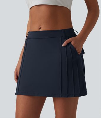 DayStretch Mid Rise 2-in-1 Mini Golf A-Line Skirt with Pockets
