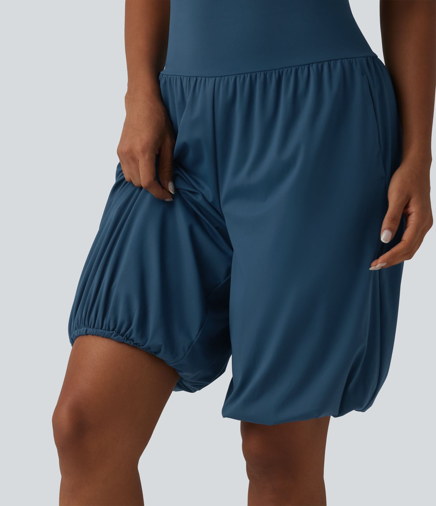 SoftlyZero™ Airy Super High Waisted Cool Touch Yoga Balloon Shorts with Pockets