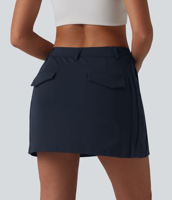 DayStretch Mid Rise 2-in-1 Mini Golf A-Line Skirt with Pockets