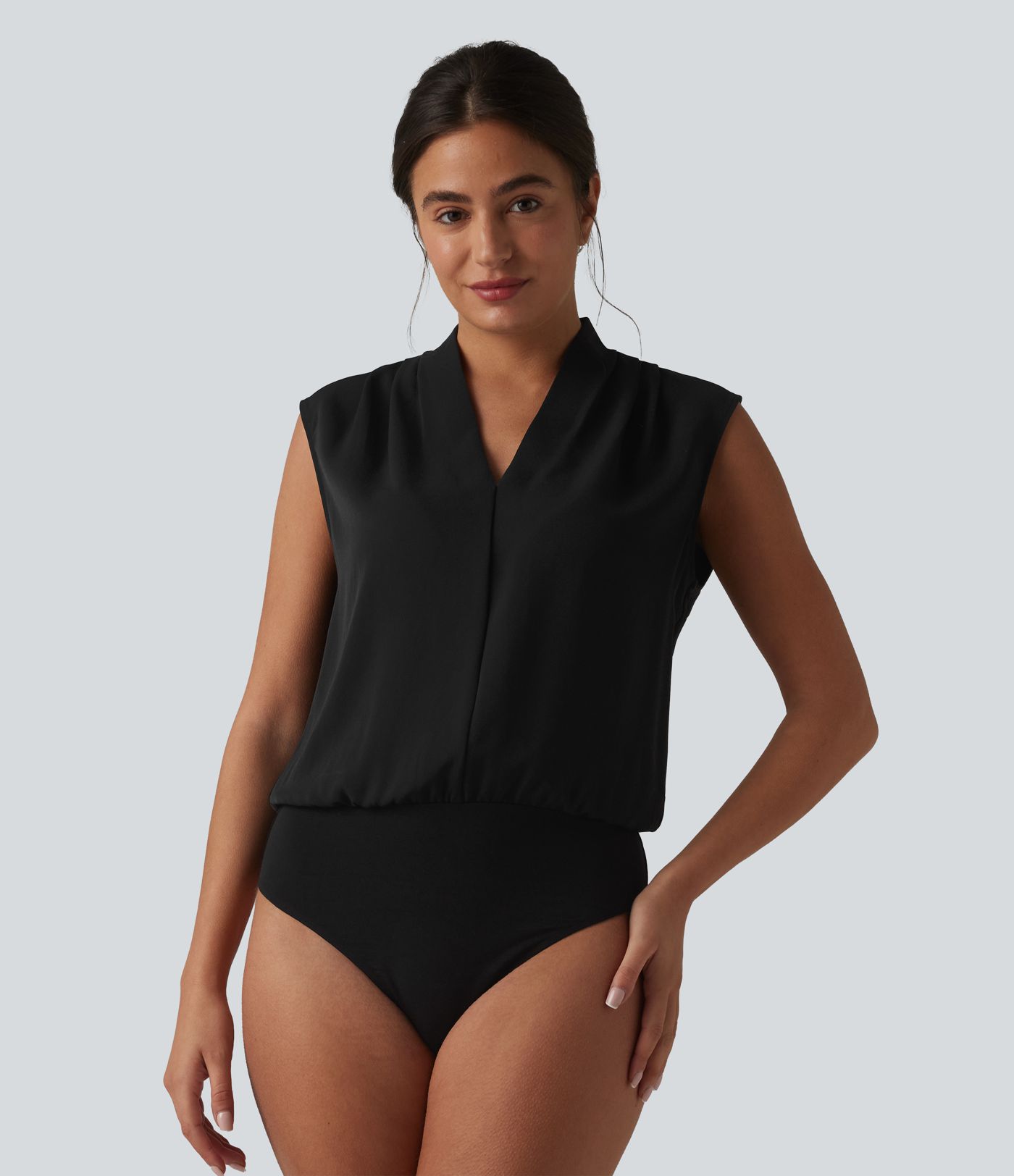 Body tailleur sans manches col V Body tailleur sans manches col V