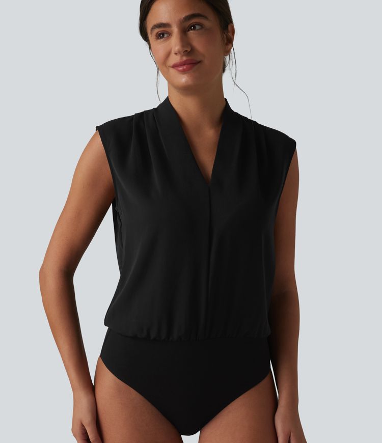 Body tailleur sans manches col V Body tailleur sans manches col V