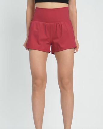 2-in-1-Fitness-Shorts mit Gesäßtasche und seitlicher versteckter Tasche 6,3 cm