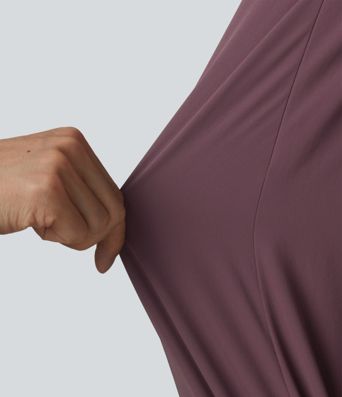 Mittelhoch geschnittene, plissierte 7/8-Freizeit-Culottes mit Taschen