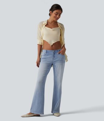 Halara Flex™ Low Rise Straight Leg Casual Jeans with Pockets