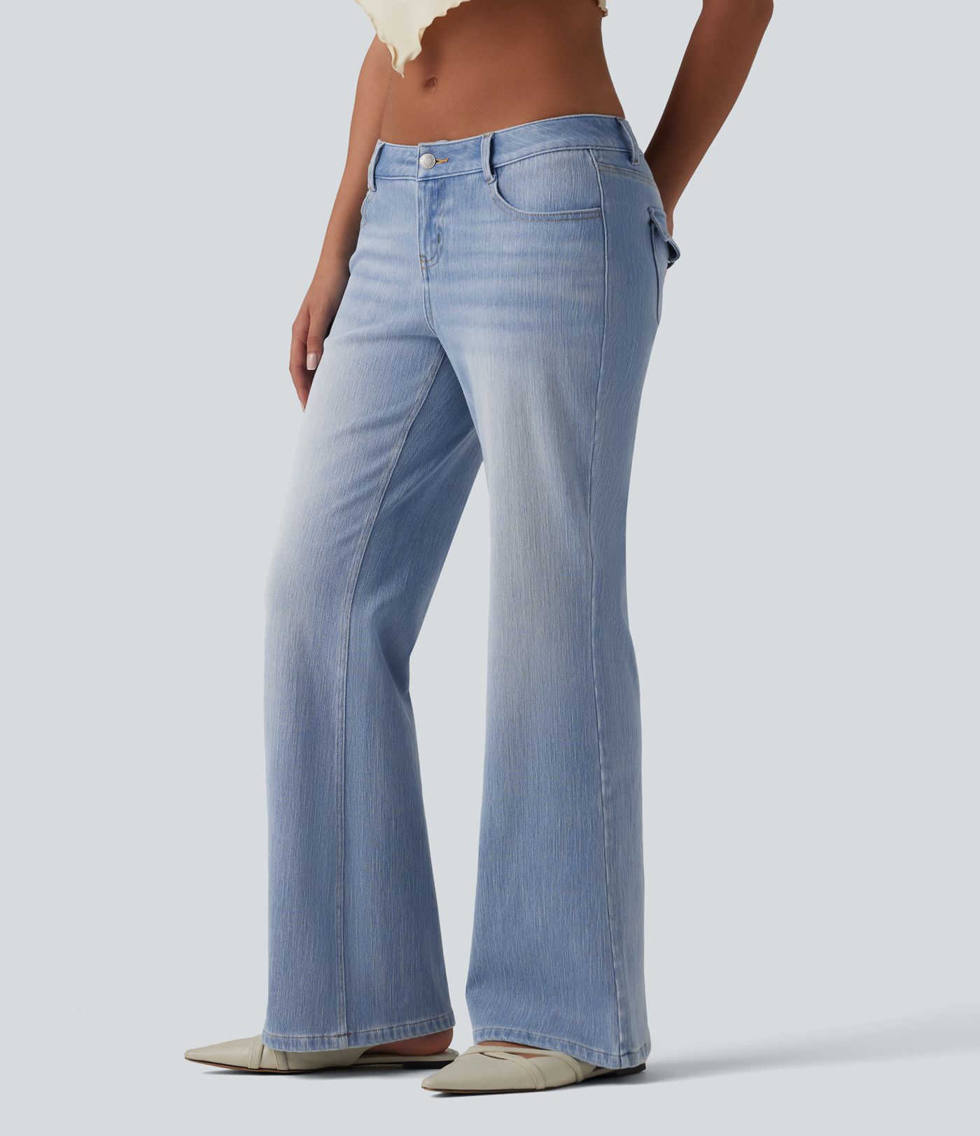 Halara Flex™ Low Rise Straight Leg Casual Jeans with Pockets