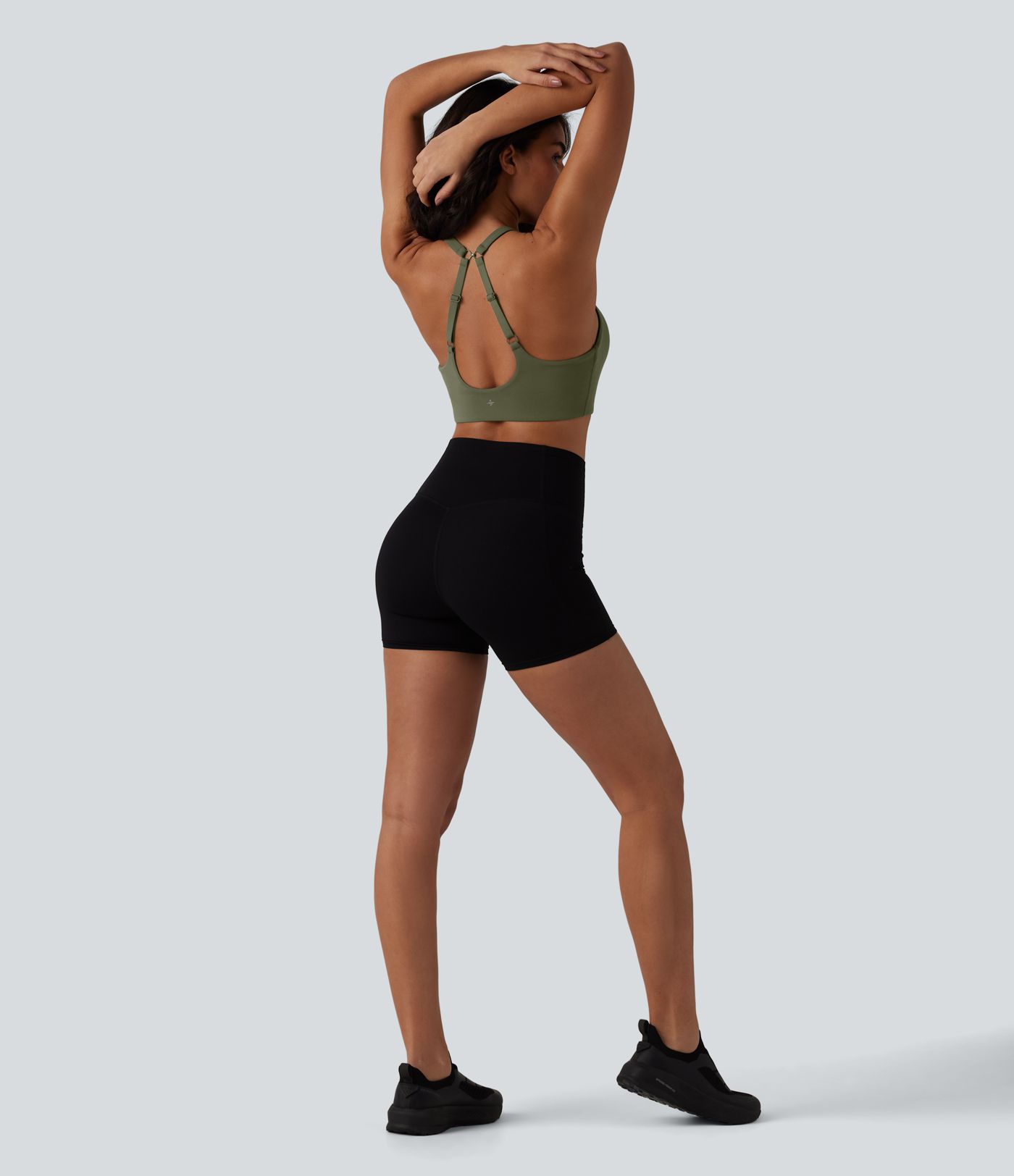 SoftlyZero™ Sport-BH mit leichtem Halt, rückenfrei, verstellbaren Trägern, U-Ausschnitt und integriertem BH für Yoga und Sport