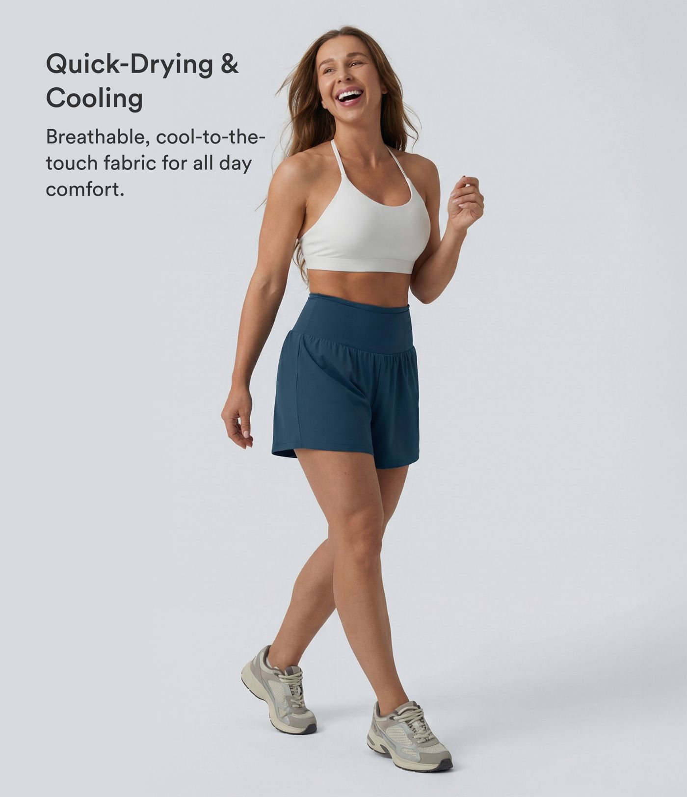 Softlyzero™ Airy High Waisted Tummy Control 2-in-1 Cool Touch Yoga Shorts 5'' with Pockets