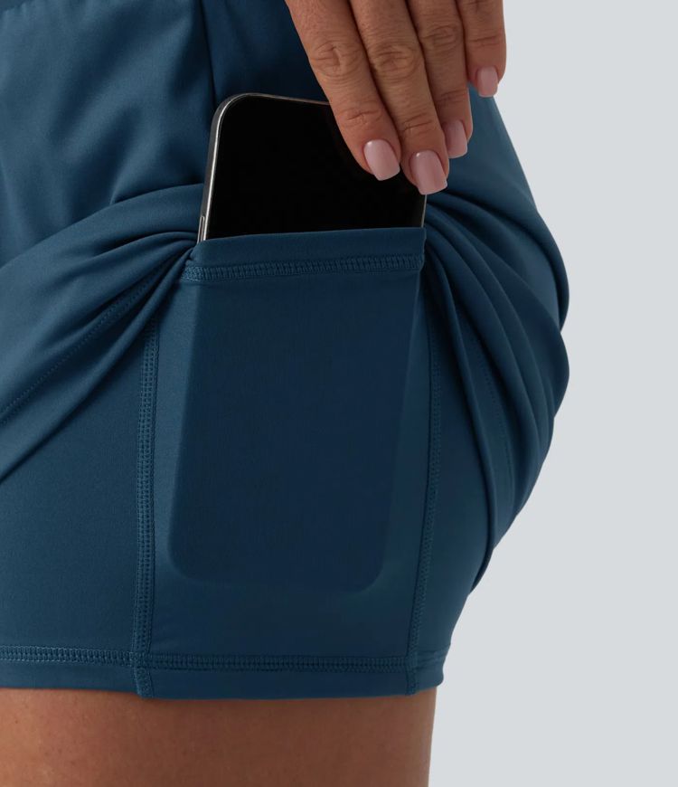 Softlyzero™ Airy High Waisted Tummy Control 2-in-1 Cool Touch Yoga Shorts 5'' with Pockets