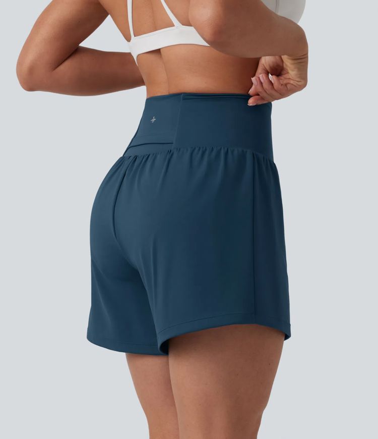 Softlyzero™ Airy High Waisted Tummy Control 2-in-1 Cool Touch Yoga Shorts 5'' with Pockets