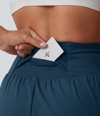 Softlyzero™ Airy High Waisted Tummy Control 2-in-1 Cool Touch Yoga Shorts 5'' with Pockets