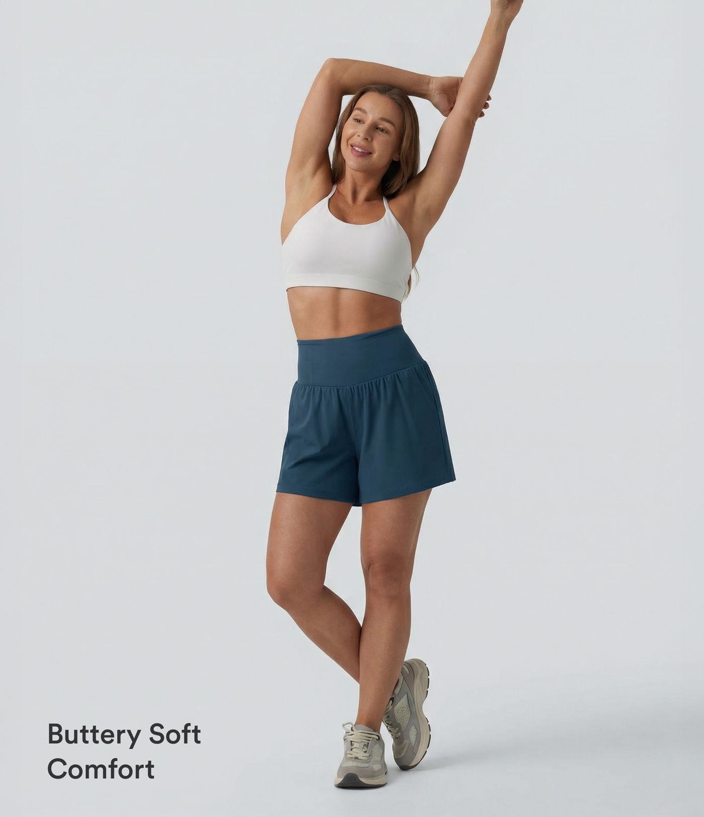 Softlyzero™ Airy High Waisted Tummy Control 2-in-1 Cool Touch Yoga Shorts 5'' with Pockets