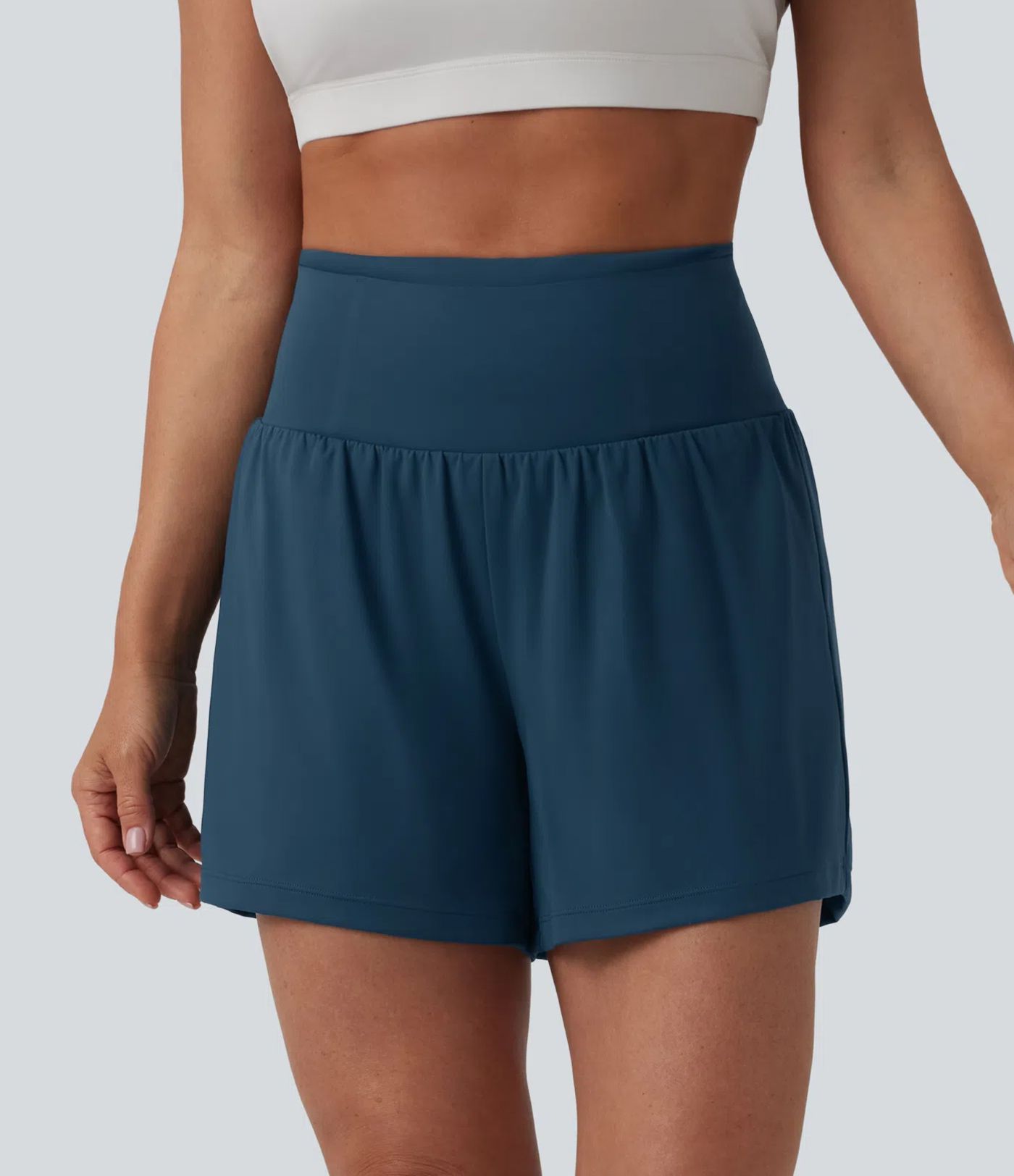 Softlyzero™ Airy High Waisted Tummy Control 2-in-1 Cool Touch Yoga Shorts 5'' with Pockets