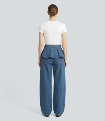 Halara Flex™ High Waisted Ruffle Casual Baggy Jeans