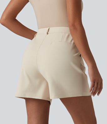 DayStretch High Waisted Work Shorts 5'' with Pockets