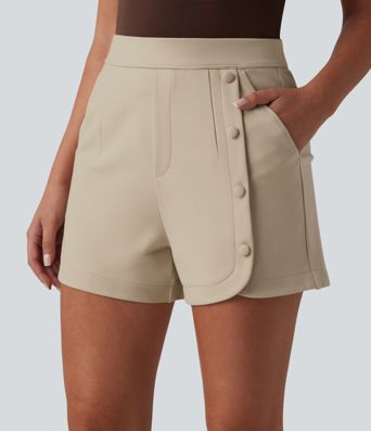 High Waisted Work Shorts 3'' with Pockets