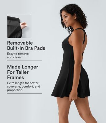 Flare Mini Dance Active Dress-Longer Length