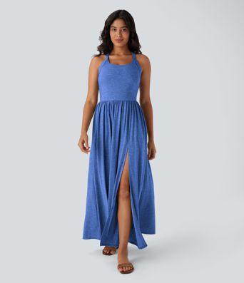 Vestido Maxi Fluido con Bolsillos