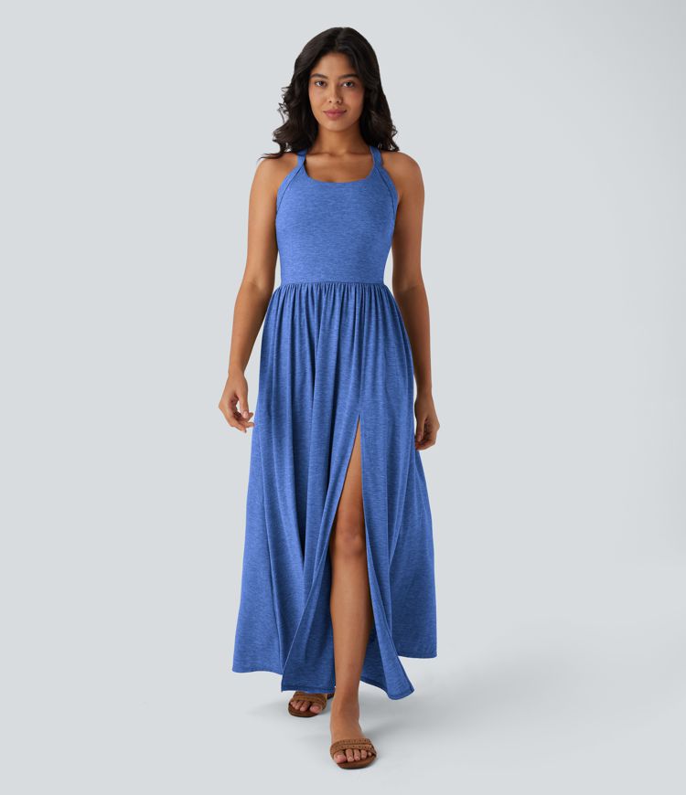 Vestido Maxi Fluido con Bolsillos