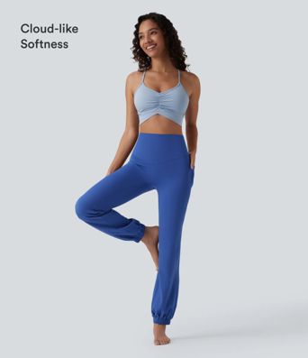 SoftlyZero™ High Waisted Tummy Control Dance Balloon Joggers with Pockets-UPF50+