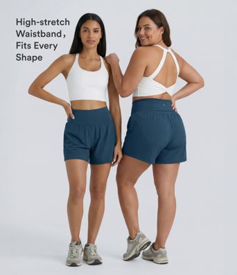 Softlyzero™ Airy High Waisted Tummy Control 2-in-1 Cool Touch Yoga Shorts 5'' with Pockets