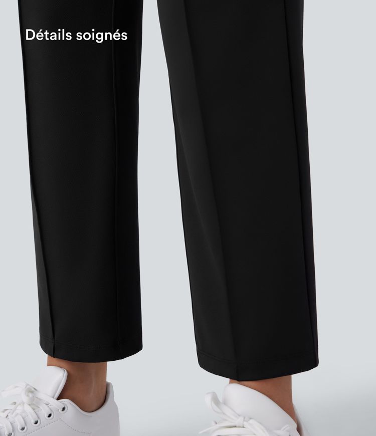 Pantalon de golf séchage rapide, taille mi-haute, avec poches et poche tee, UPF40+
