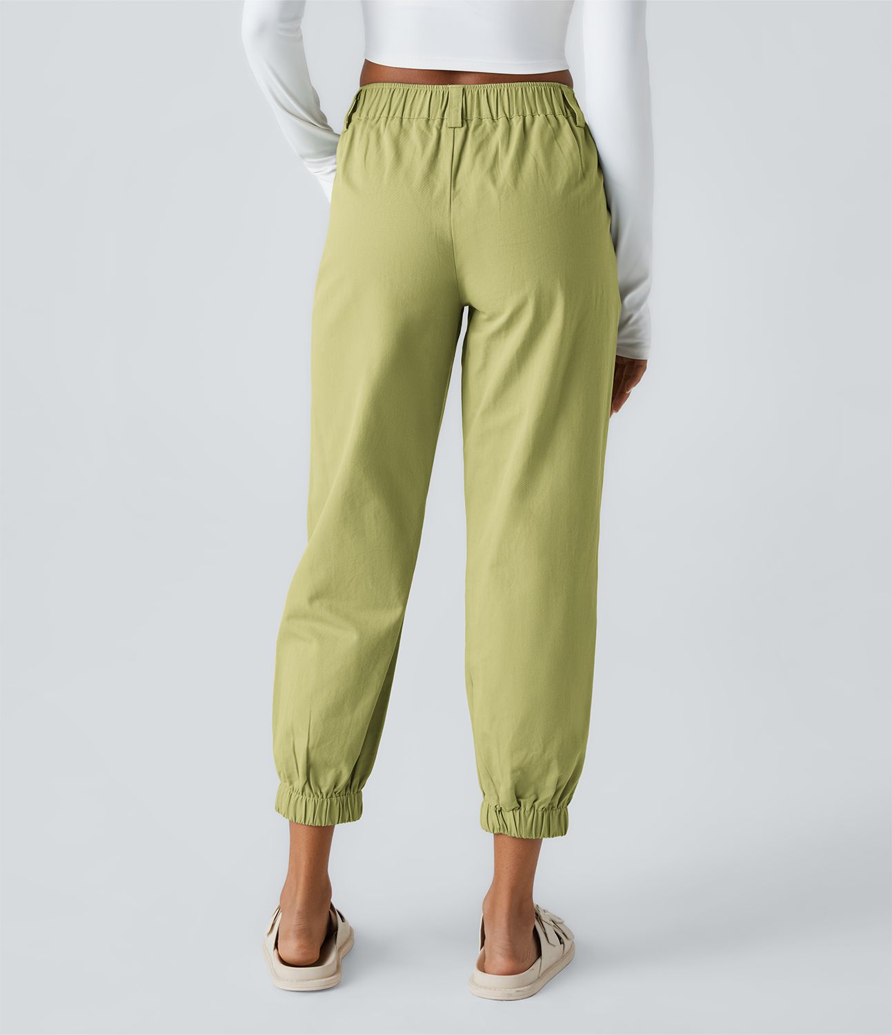 Mid Rise Casual Cotton Joggers with Pockets Mid Rise Casual Cotton Joggers with Pockets