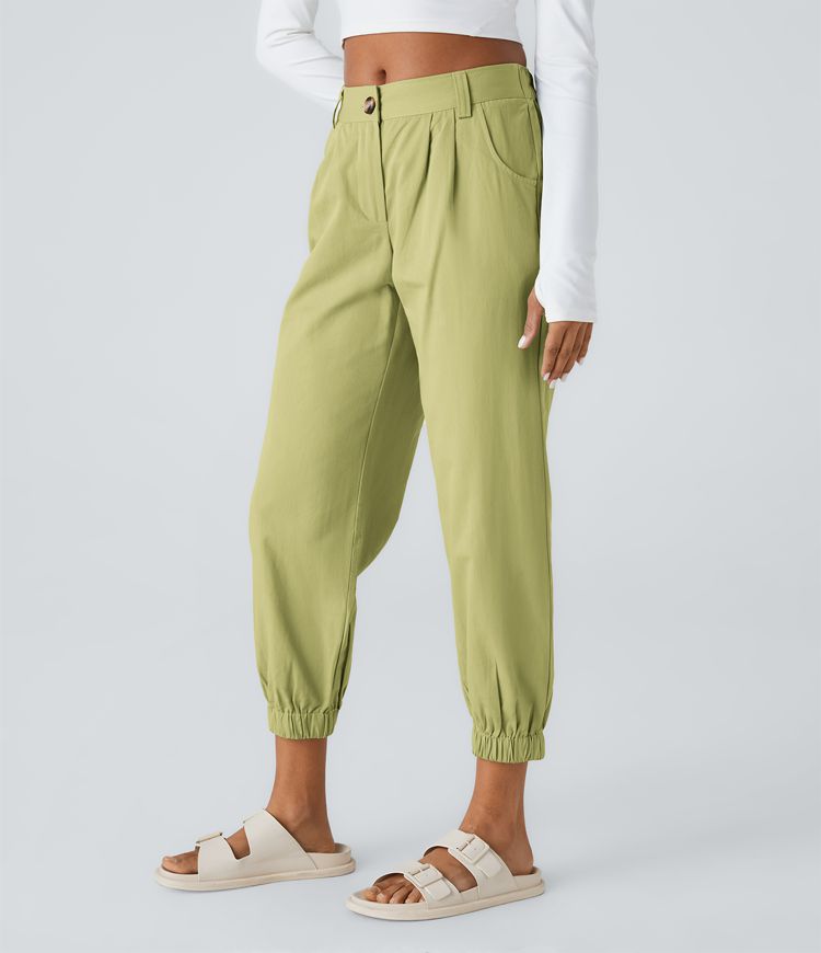 Mid Rise Casual Cotton Joggers with Pockets Mid Rise Casual Cotton Joggers with Pockets