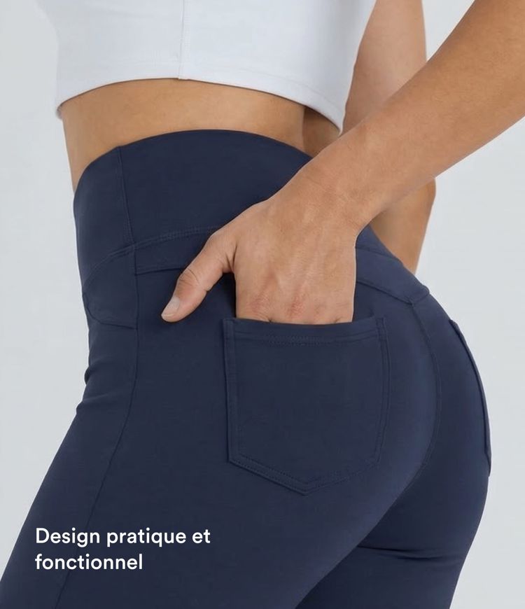 Legging yoga évasé taille haute DayStretch avec poches
