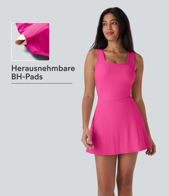 Softlyzero™ Airy - Rückenfreies 2-in-1 Crossover-Minikleid mit U-Ausschnitt, Seitentaschen und Cool-Touch - Easy Peezy