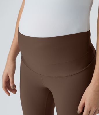 SoftlyZero™ Super High Waisted Maternity Yoga 7/8 Leggings-UPF50+