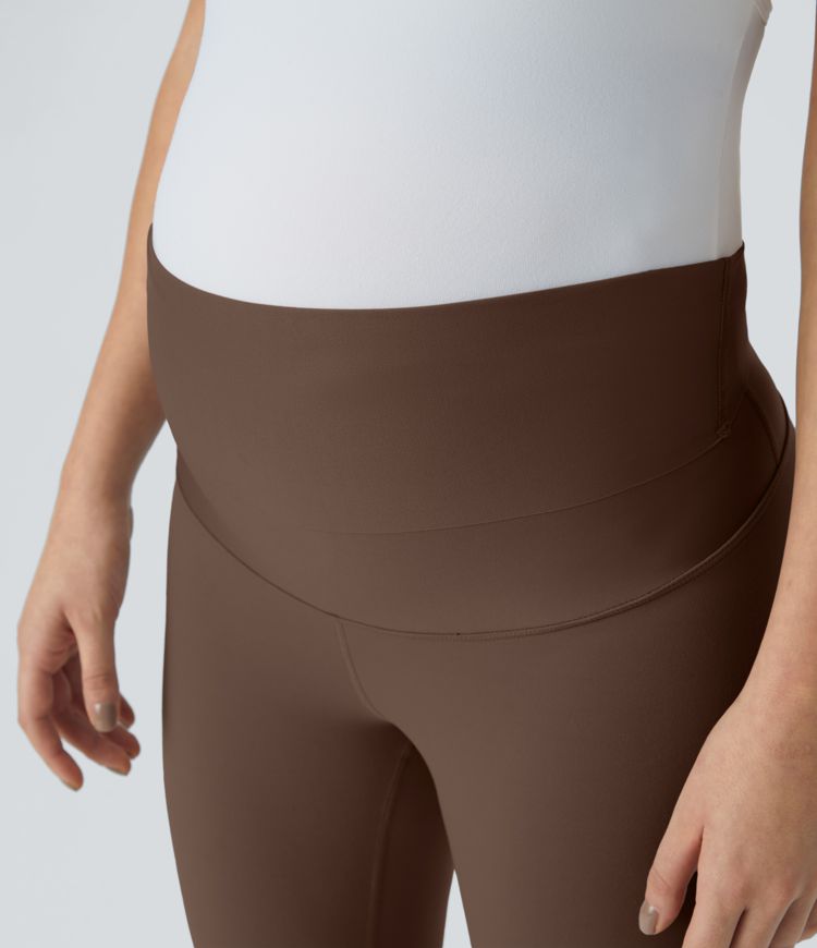 SoftlyZero™ Super High Waisted Maternity Yoga 7/8 Leggings-UPF50+