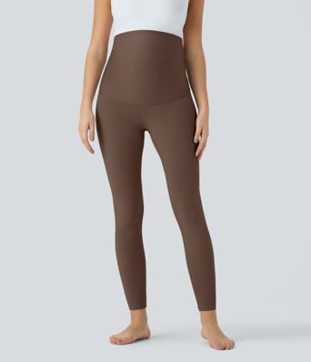 SoftlyZero™ Super High Waisted Maternity Yoga 7/8 Leggings-UPF50+