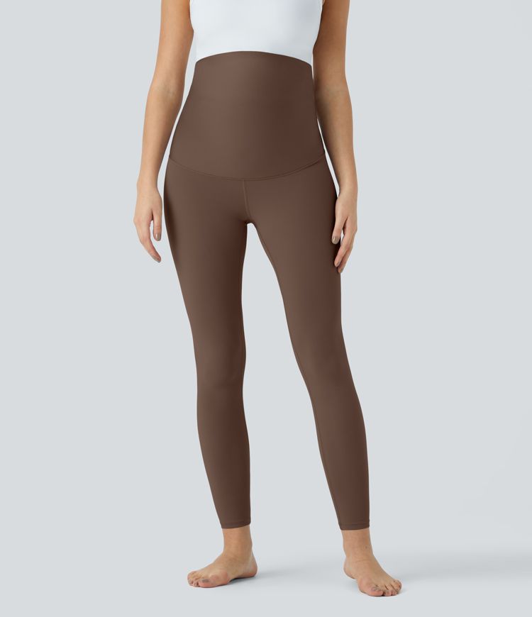 SoftlyZero™ Super High Waisted Maternity Yoga 7/8 Leggings-UPF50+