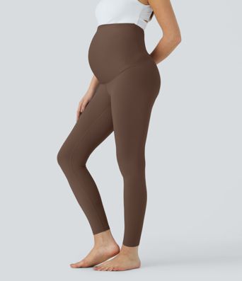 SoftlyZero™ Super High Waisted Maternity Yoga 7/8 Leggings-UPF50+