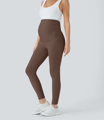 SoftlyZero™ Super High Waisted Maternity Yoga 7/8 Leggings-UPF50+
