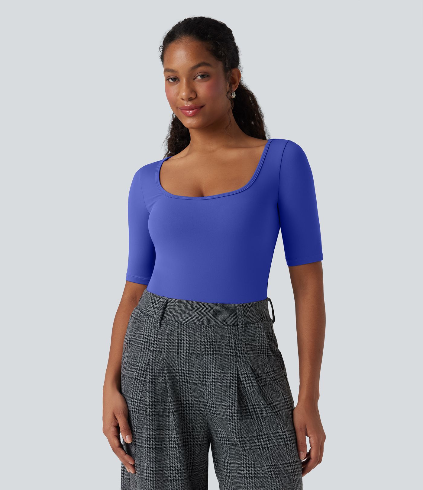 SoftlyZero™ Airy Scoop Neck Short Sleeve Cool Touch Work T-Shirt