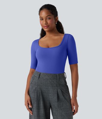 SoftlyZero™ Airy Scoop Neck Short Sleeve Cool Touch Work T-Shirt