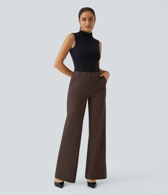 Halara Flex™ Mid Rise Pocket Straight Leg Work Pants Halara Flex™ Mid Rise Pocket Straight Leg Work Pants