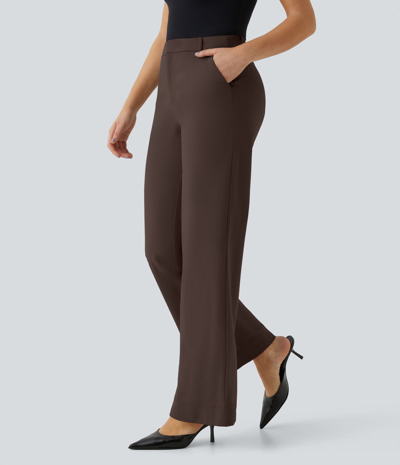 Halara Flex™ Mid Rise Pocket Straight Leg Work Pants Halara Flex™ Mid Rise Pocket Straight Leg Work Pants